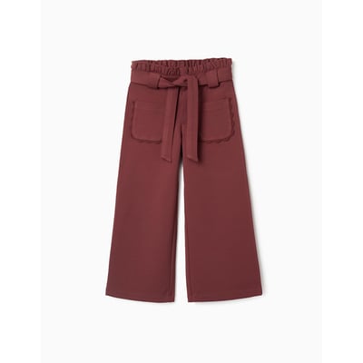 Pantalon à jambe large en maille milano avec ceinture ZIPPY