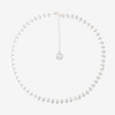 Collier à pampilles et perles facettées argentées BALABOOSTE