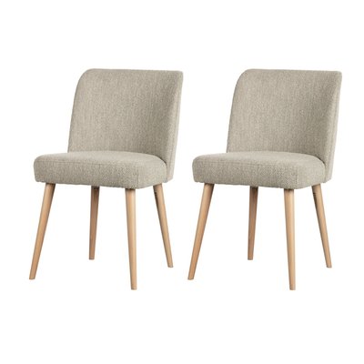 Lot de 2 chaises de repas en tissu bouclé - FORCE VTWONEN