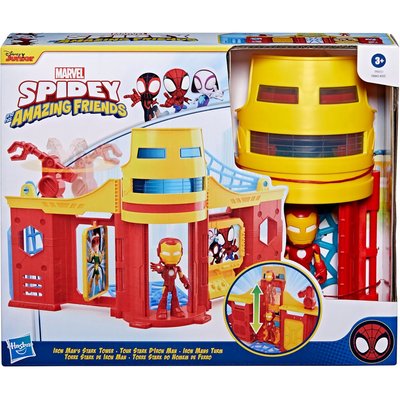 Marvel Spidey et ses amis extraordinaires, Coffret Tour Stark avec figurine Iron Man HASBRO