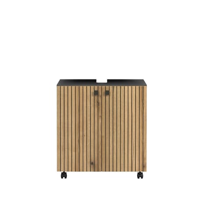 Meuble sous vasque sur roulettes 2 portes L60 cm - PUREBLISS CALICOSY