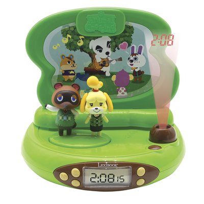 Réveil Projecteur Animal Crossing en 3D LEXIBOOK