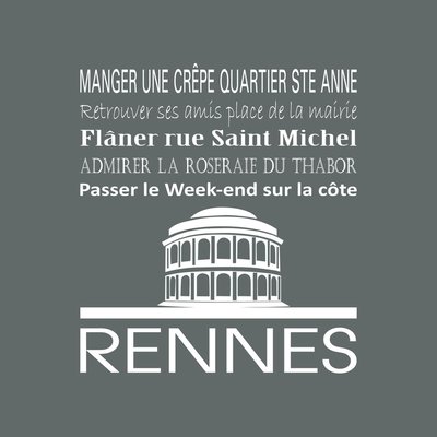 Tableau Mural Rennes ILLUSTRATION CEANOTHE