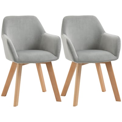 Chaise de salle à manger Tissu polyester HOMCOM