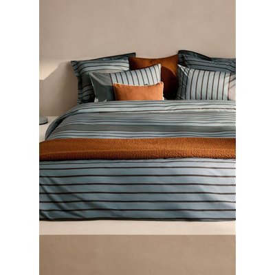 Housse de couette percale de coton rayures multiples lit 90 cm MANGO HOME