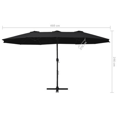 Parasol à double toit droit HOME MAISON