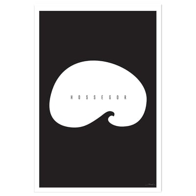 Affiche minimal hossegor HEXOA