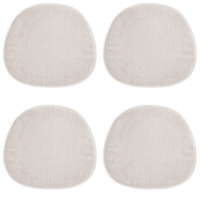 Galettes de chaise velours INGA-lot de 4 MAGMA HEIMTEX