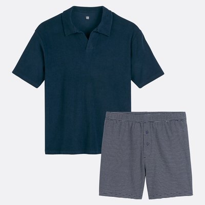 Pyjashort T-shirt col polo manches courtes LA REDOUTE COLLECTIONS