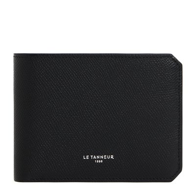 Portefeuille horizontal 2 volets en cuir grain croisé GASTON LE TANNEUR