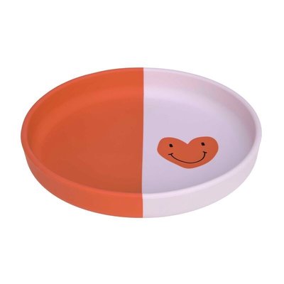 Assiette en silicone Happy Rascals Cœur lavande LASSIG