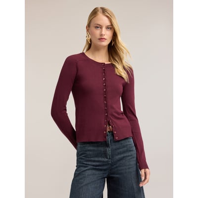 Cardigan rasé avec manches raglan MOTIVI