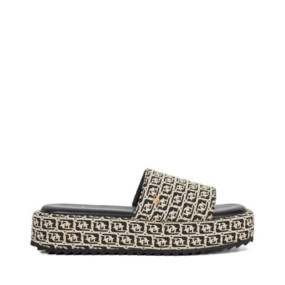 Mules à plateformes avec imprimé monogramme - LANIE DUNE LONDON