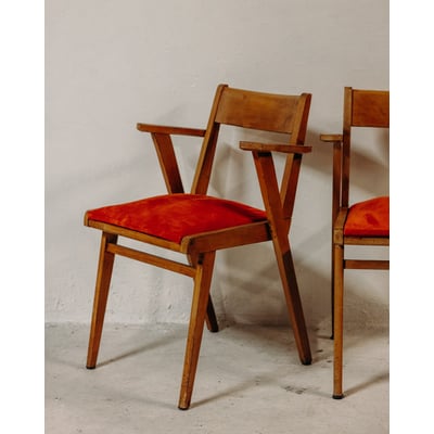 Fauteuil restauré aux lignes élégantes Jakob N°1380 - Bon état DEBONGOUT