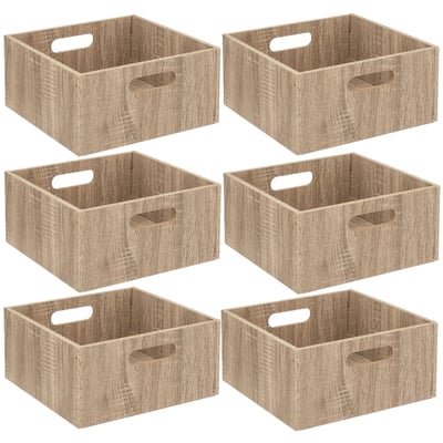 Lot de 6 boîtes de rangement carrées petite hauteur MIX'N MODUL TOILINUX