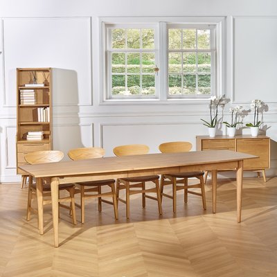 Table rectangulaire en hévéa 2 rallonges 8/10 couverts CHRISTOPHE ROBIN DES BOIS