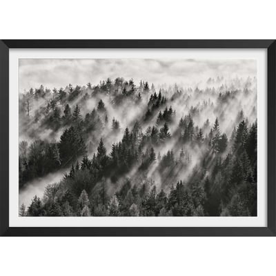 Affiche paysage rayons de lumière HEXOA
