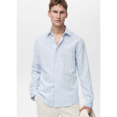 Chemise lin rayures tennis MANGO MAN