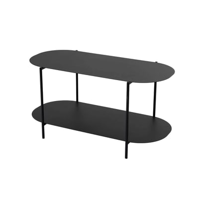 Table basse ovale double plateau en métal SFAX PIER IMPORT