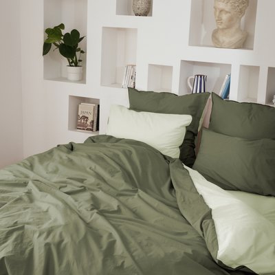 Housse de couette en percale de coton lavé, DOUCEUR LAVÉE BLANC CERISE