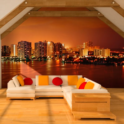 Papier peint intissé panoramique Ville et Architecture Welcome to Miami EDEN