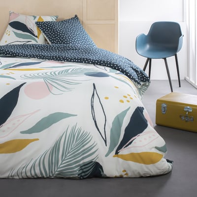 Parure de lit coton 2 personnes imprimé floral SUNSHINE TODAY