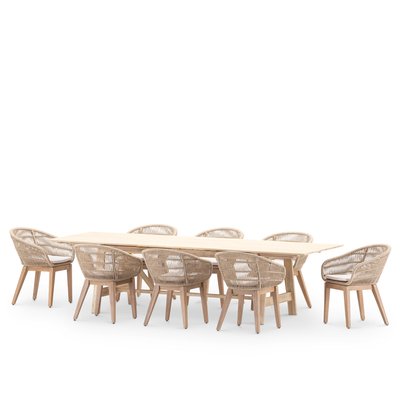 Salon de jardin, 8 chaises, LAMAS & PROVENZA DEFORA HOME