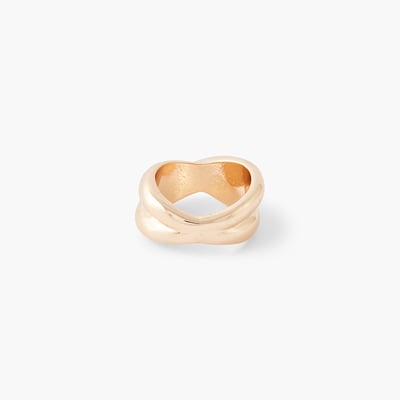 Bague croisée épaisse dorée BALABOOSTE