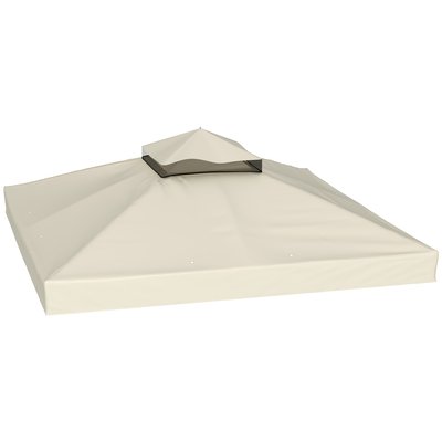 Toile de rechange barnum tonnelle 3 x 3 m - toit double - polyester OUTSUNNY