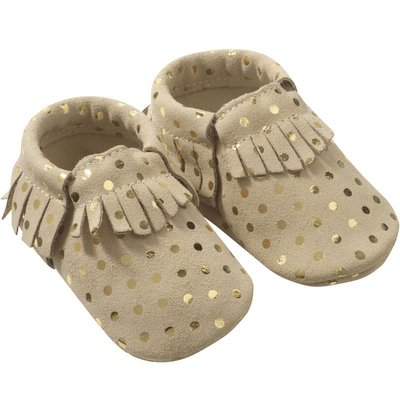 Chaussons cuir souple à franges TICHOUPS