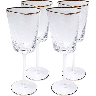Lot de 4 verres à vin blanc, HOMMAGE KARE DESIGN