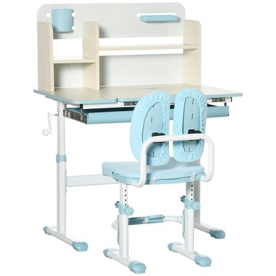 Ensemble bureau et chaise pour enfant PP Bleu HOMCOM