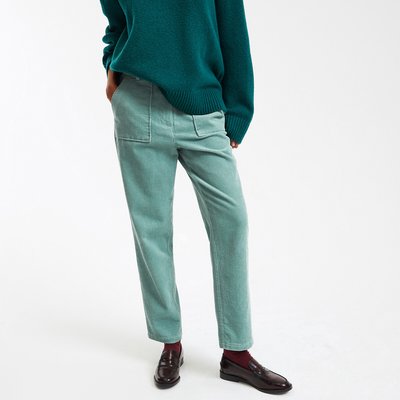 Corduroy Cigarette Trousers, Length 27.5" LA REDOUTE COLLECTIONS
