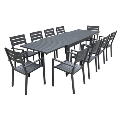 Salon de jardin, extensible, 10 pl, VENEZIA HAPPY GARDEN