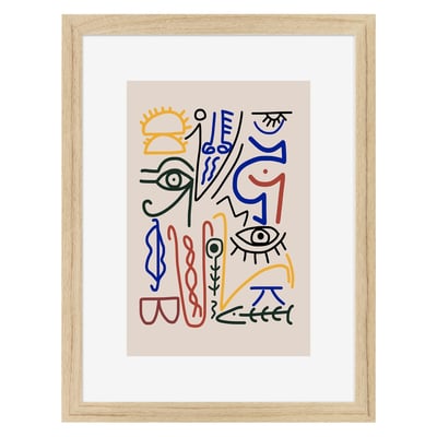 Affiche encadrée Déco, cadre en chêne, 30x40cm CEANOTHE