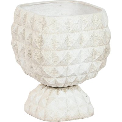 Pied de pot design en fibre d'argile effet vieilli couleur crudo RECOLLECTION