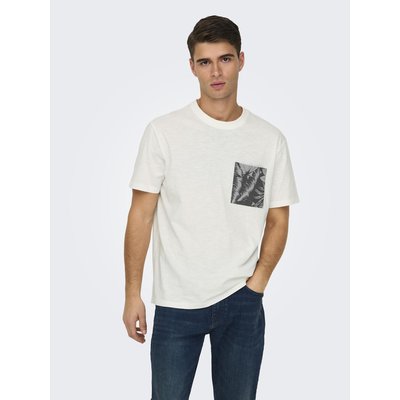 T-shirt droit avec poche à motif Perry ONLY & SONS