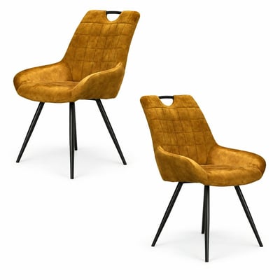 Chaise en tissu avec poignée (lot de 2) MALMOE PIER IMPORT