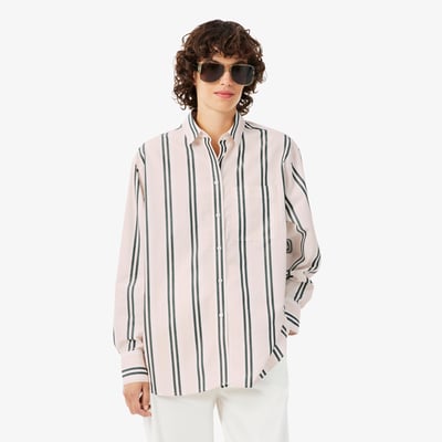 Chemise oversize popeline de coton LACOSTE