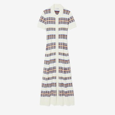 Lange, gestreepte jurk in tricot LACOSTE