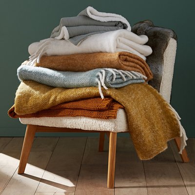 Plaid gaze de coton et sherpa, Kumla LA REDOUTE INTERIEURS