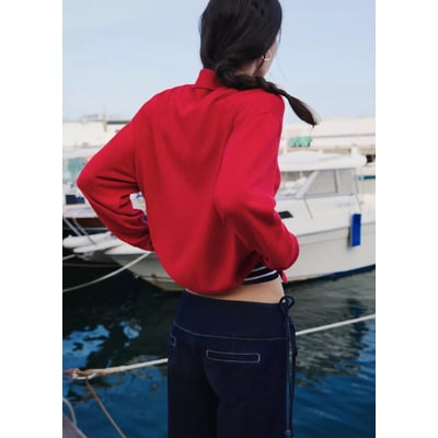 Cardigan maille fine col polo MANGO TEEN