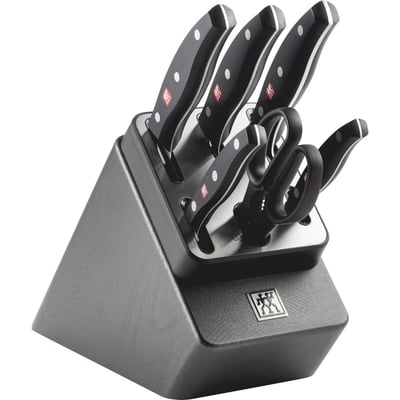 ZWILLING Signature Bloc de couteaux auto-aiguisant 7 pièces, technologie KiS, acier inoxydable ZWILLING