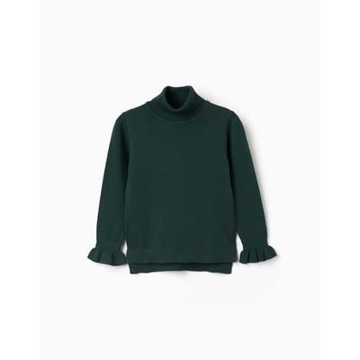 Pull à col montant avec poignets à volants ZIPPY