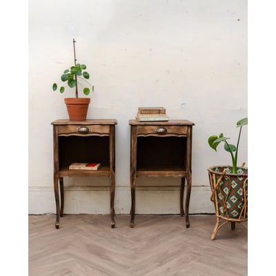 Paire de tables de chevet en bois Maïa N°1624 - Bon état DEBONGOUT