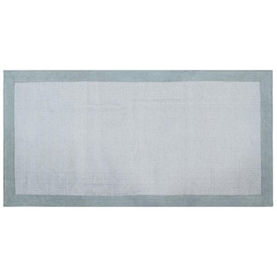 Tapis de couloir en coton bleu perle 60 x 200 cm ASTER MILIBOO