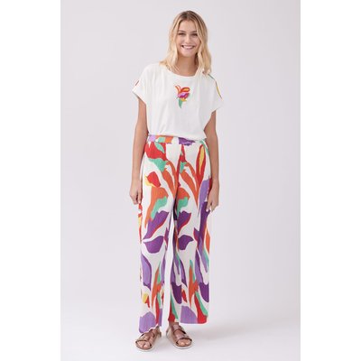 Pantalon ample plissé imprimé PERRINE DERHY