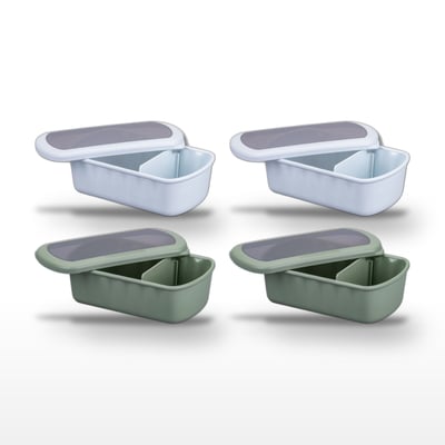 Lot de 4 lunch box 1L avec 4 ustensiles de cuisine STORAGE FACKELMANN