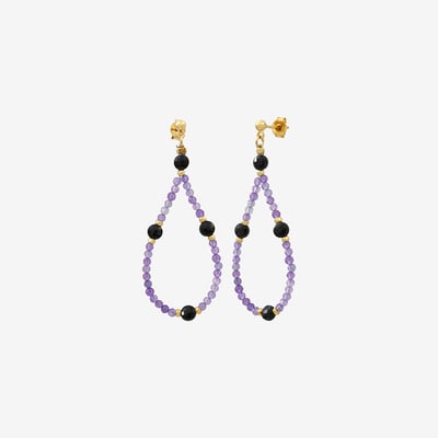 Boucles d'oreilles dorées petit modele amanté - indie CAROLINE NAJMAN