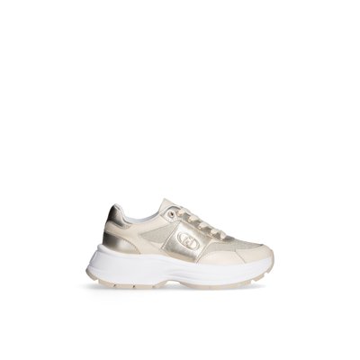 Sneakers en cuir et fil textile LIU JO